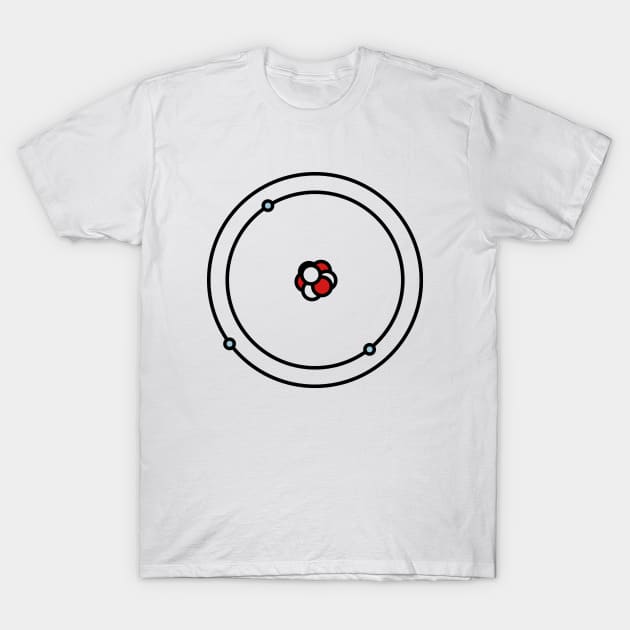 Model of an Atom (Science) Spinning Diagram T-Shirt by AustralianMate